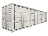 Contenitore High Cube 40 Piedi con 4 Porte Laterali - Accesso Totale e Protezione Completa